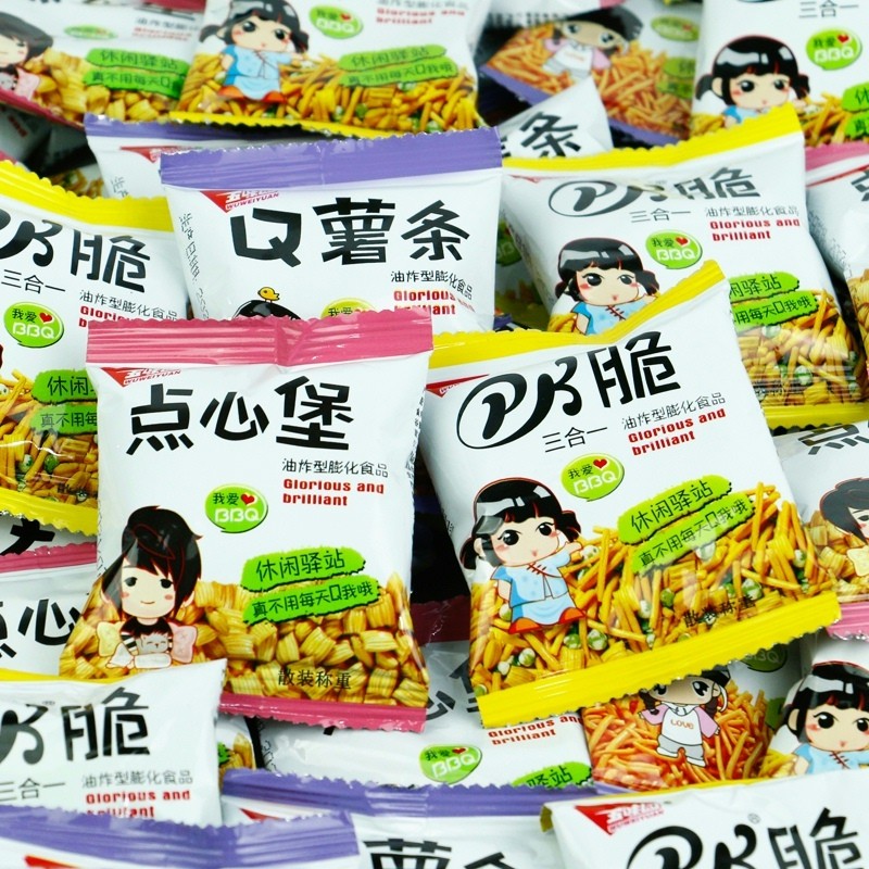 五味园脆薯条250g麻辣烫味pk三合一膨化食品小吃虾条薯片休闲零食