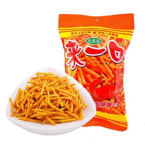 来一口虾条膨化食品怀旧儿童零食