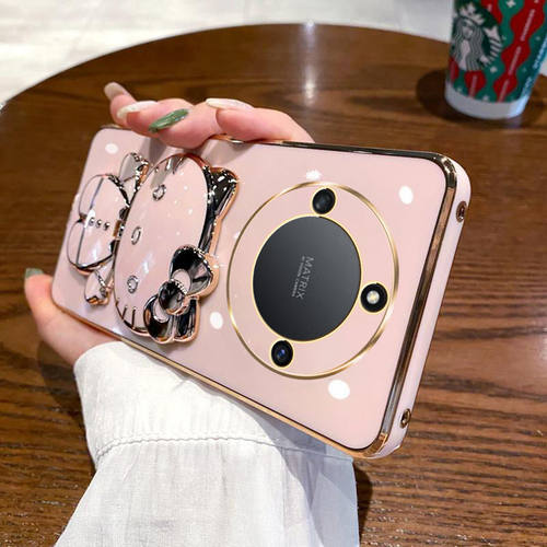 华为荣耀X9c手机壳honorX9c保护套X9b全包防摔X9a硅胶软壳BRP-NX1带镜子支架RMO女ALI可爱5g新款x9c5g卡通x9b