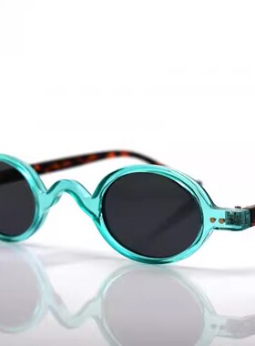 古着意大利玳瑁椭圆防UVA太阳镜