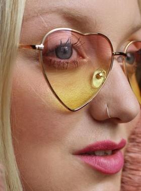 英国古着70年代心形镜架太阳镜