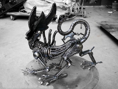 蒸汽朋克汽车零件家居饰品龙摆件