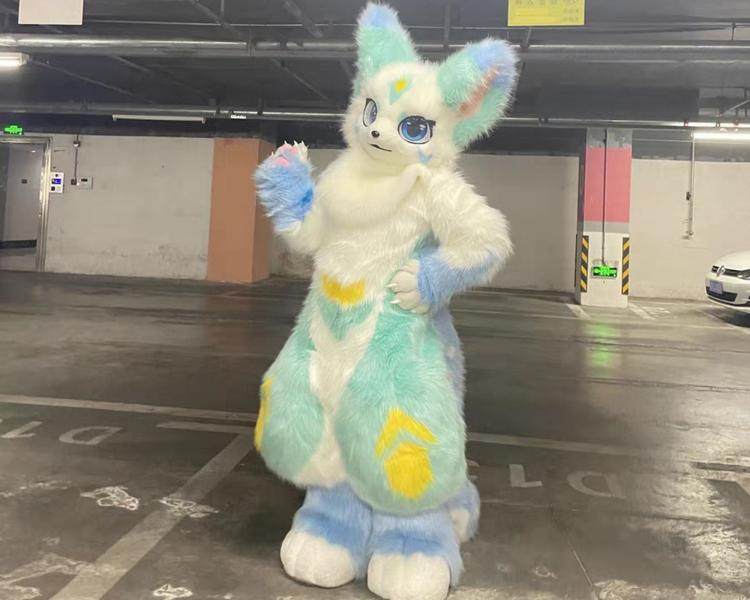 香港代购Fursuit▼手作柔软福瑞cospaly全身全套定制羊毛兽装道具