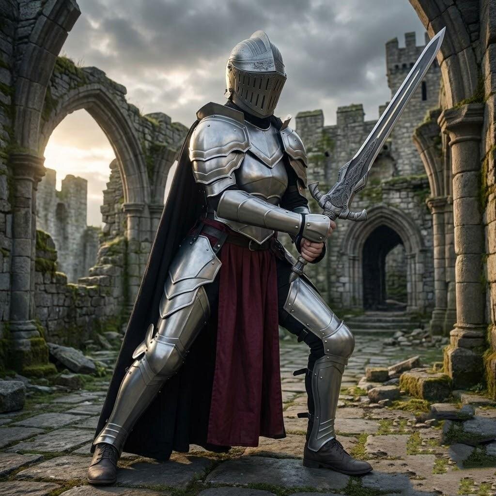 英国代购Armor手作中世纪骑士钢铁女郎盔甲套装铠甲Cosplay服装