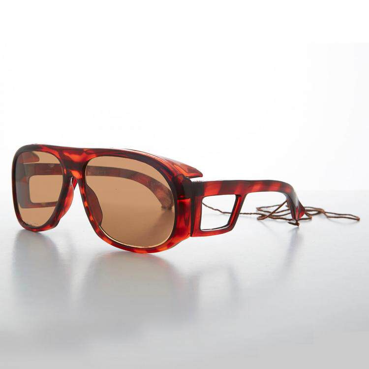 美国代购Sports◇古着复古偏光厚框玻璃镜片钓鱼水上运动太阳眼镜