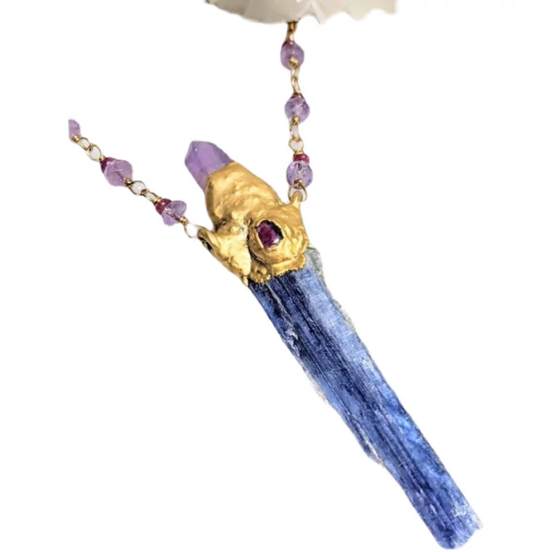 Синея pendant с аметистом, ожерелье, DIY, градиент