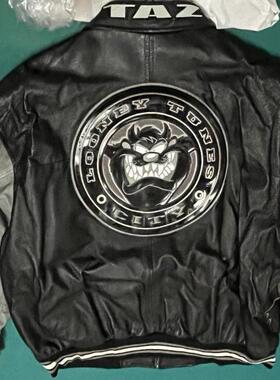美国代购Classic ▼古着经典复古2XL 码黑白色皮夹克飞行员外套