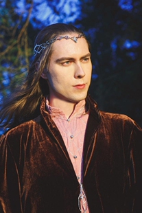 Wedding∞手作精美天然海蓝宝石镶嵌德银精灵王冠头饰 俄罗斯代购