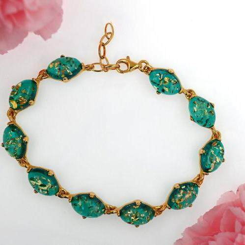 波兰代购Bracelet㊣ 手作迷人华丽精美波罗海蓝琥珀纯银镀金手链