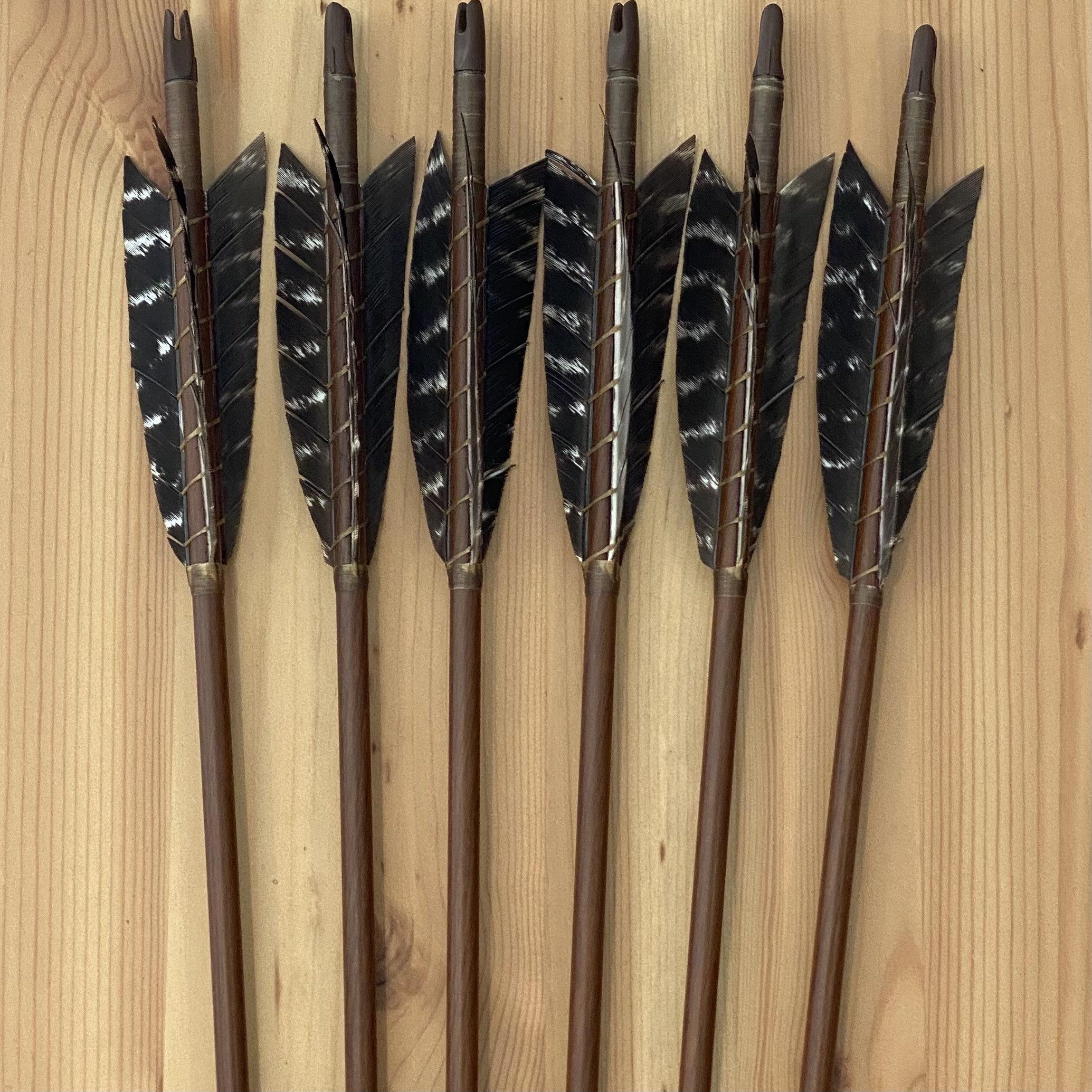 美国代购Arrows◎手作天然火鸡羽毛射箭比赛全功能传统北美箭矢