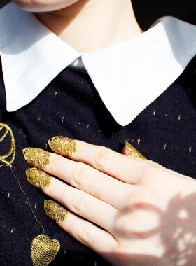 吸血鬼盔甲金钉环利爪指甲戒指