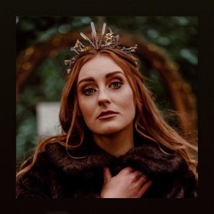 Quartz◇手作林地花朵玫瑰石英紫水晶皇冠发饰新娘头饰 英国代购