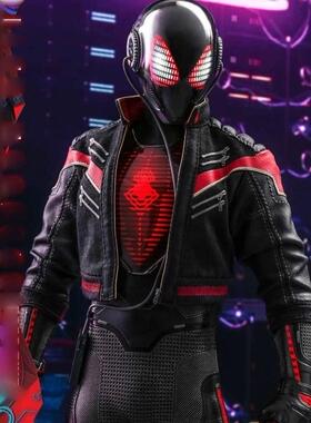 英国代购Leather ▼手作黑红色蜘蛛侠机车万圣节角色扮演真皮夹克