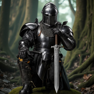 海外代购Armor㊣ 手作全套中世纪盔甲套装黑暗骑士18号钢制盔甲