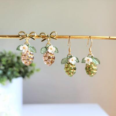 水果耳环玻璃葡萄装饰耳环耳饰