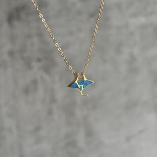 海外代购Necklace▼手作别致波西米亚镀金冲浪沙滩蝠鲼魔鬼鱼项链