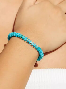 美国代购手作波西米亚绿松石手链