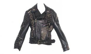 腰带铆钉骷髅星星外套夹克皮衣 手作朋克哥特式 海外代购 Jacket㊣