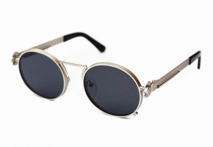 Polarized㊣塞浦路斯代购 古着90年代偏光防紫外线黑色圆太阳眼镜