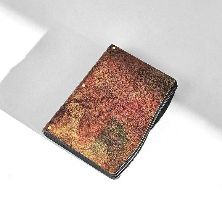 土耳其代购Leather㊣ 手作精美黄铜皮革双面波浪形木质木质烟盒