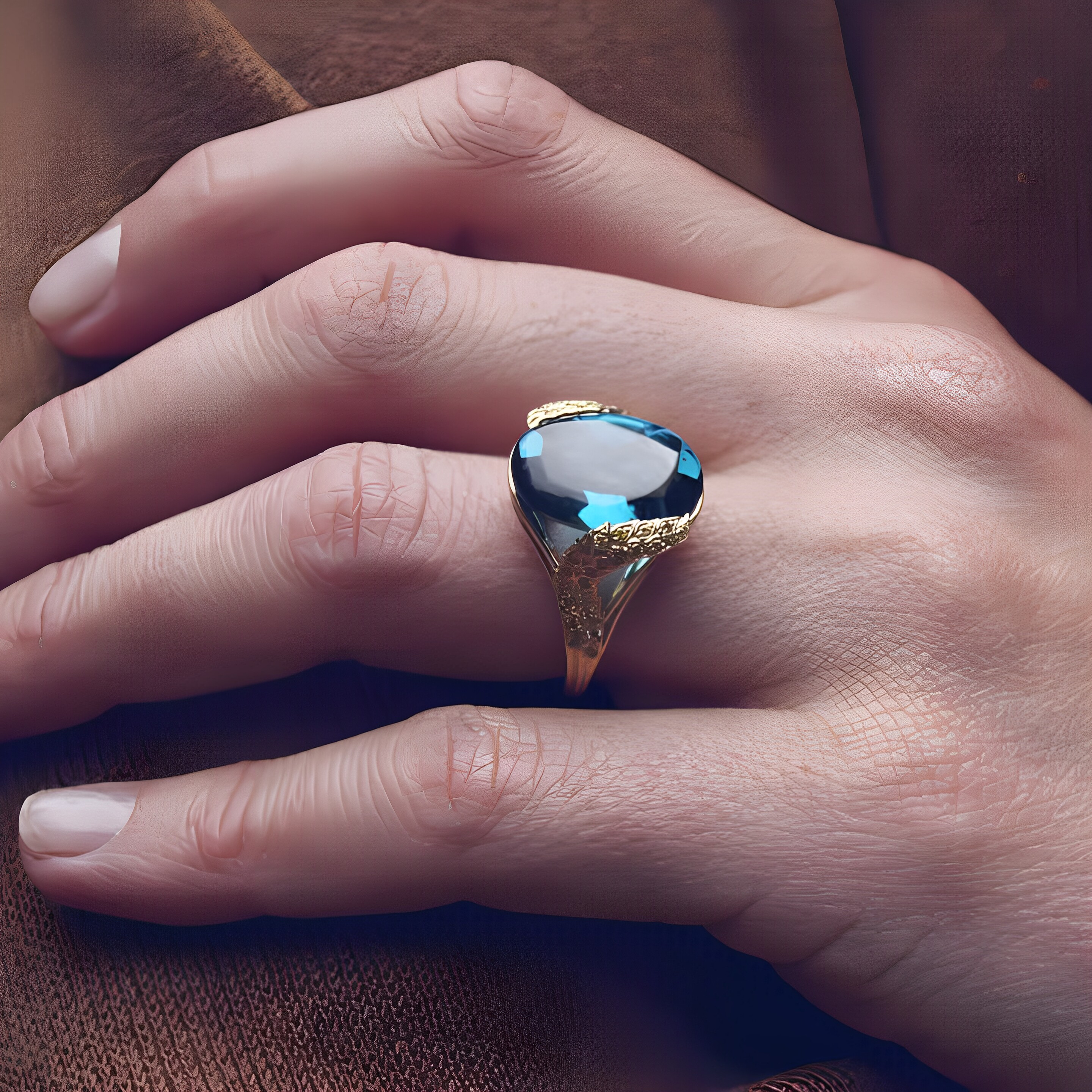 海外代购Topaz◎手作优雅迷人流行蓝色托帕石925纯银订婚结婚戒指