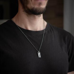 立陶宛代购Necklace◎手作精致925氧化纯银男女通用银质吊坠项链