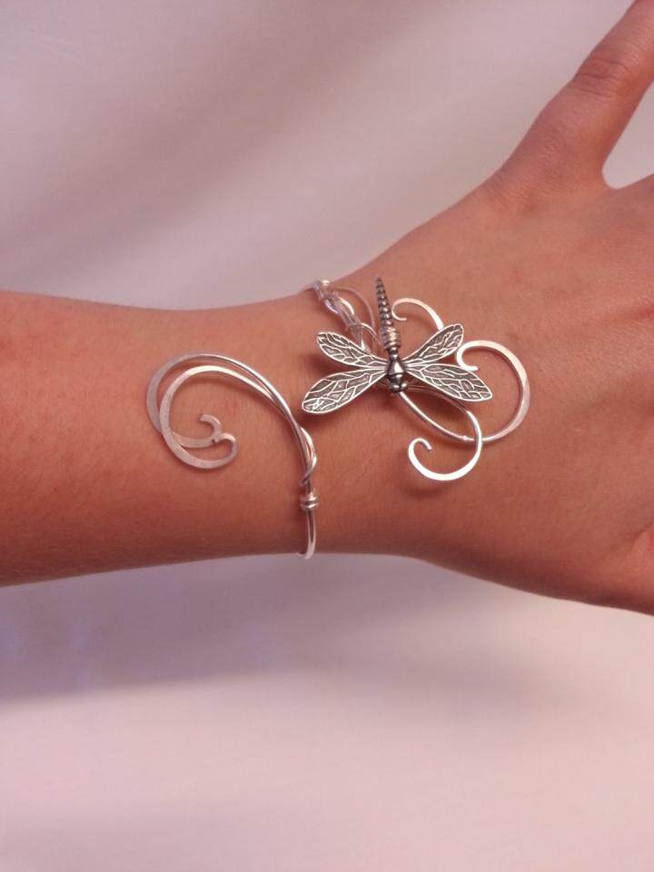 Bangle㊣英国代购 手作迷人复古美丽蜻蜓设计编织可调手镯手链