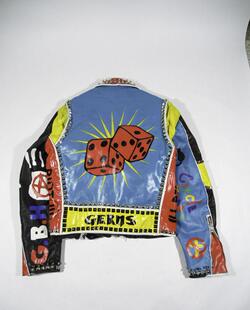 美国代购 Biker◇手作朋克摇滚摩托车机车铆钉夹克手绘定制皮衣