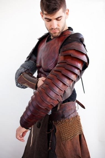 Bracer㊣西班牙代购 手作复古蒸汽朋克角斗士手臂护腕cosplay配件