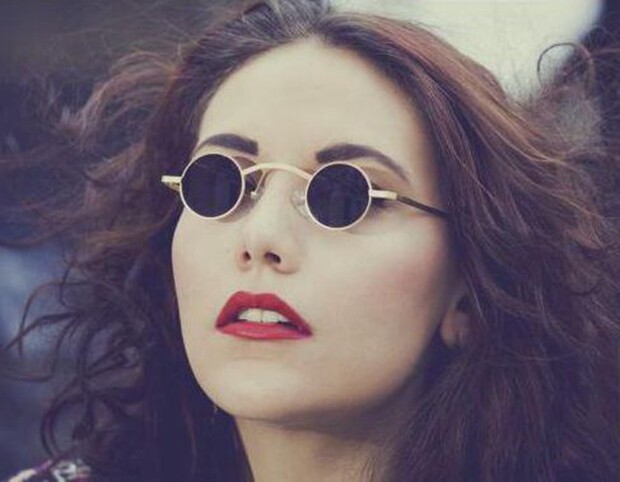 塞浦路斯代购Goth◇古着哥特朋克维多利亚吸血鬼小圆形太阳眼镜