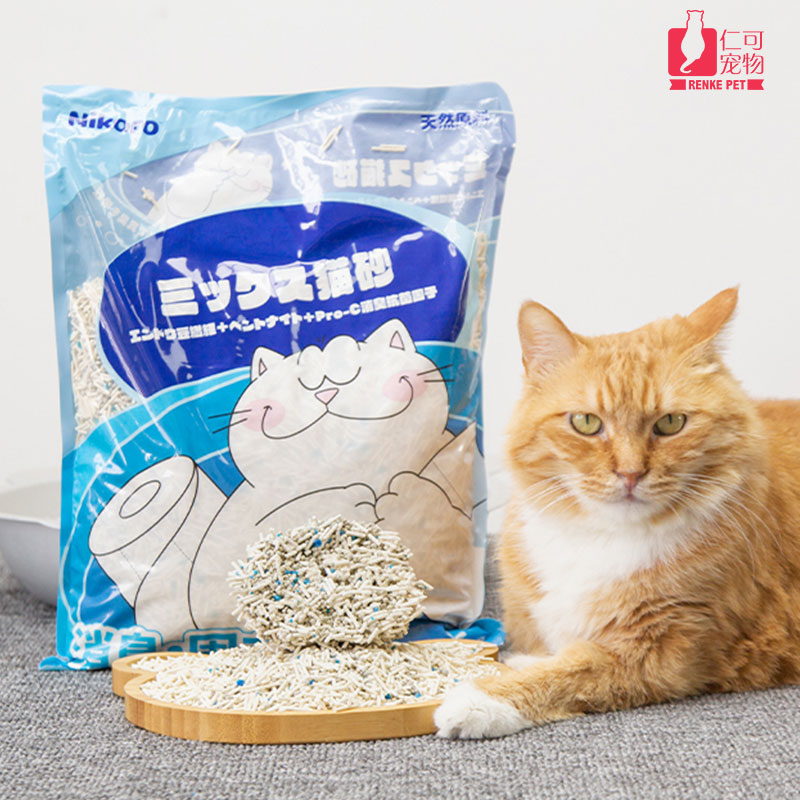 妮可露混合猫砂豆腐膨润土结团好