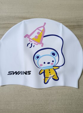 新到正品Swans泳帽硅胶防水加大泳帽成人小孩通用