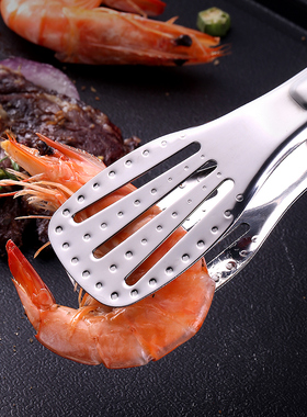 防滑304不锈钢夹子厨房 食品夹子烧烤夹子食物夹菜夹烤肉夹油炸夹