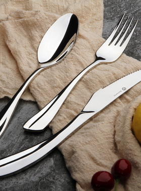 不锈钢西餐刀叉套装 西餐具牛排刀叉三件套装 全套西餐餐具