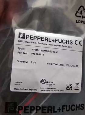 议价全新原装倍加福接近开关NRB8-18GM50-E2-C-V1