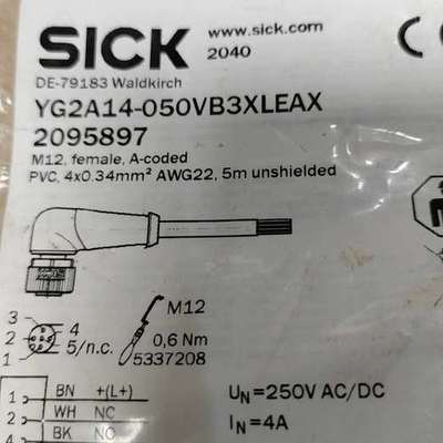 议价SICK西克接插件连接线YG2A14-050VB3XLEAX