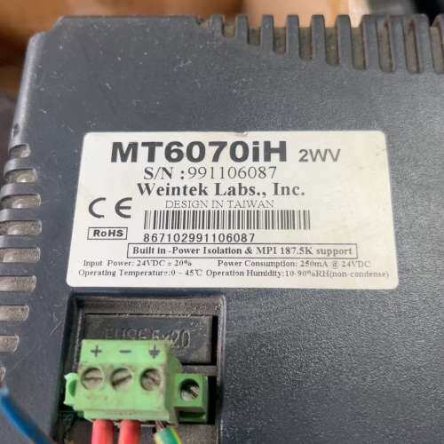 议价威纶MT6070iH触摸屏，2WV，原装正品，功能完好。实物