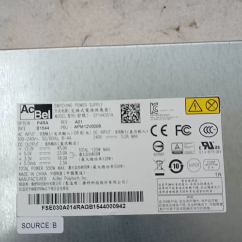 议价康舒Ep1A4551A，大功率550w。大1u，拆机电源。