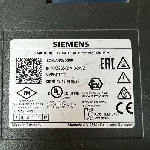 议价原装拆机，交换机6GK5208-0BA10-2AA3裸