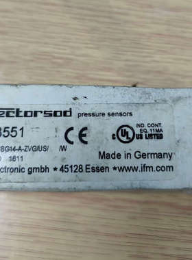 议价德国IFM易福门 PT3551 压力传感器，量程：0-250