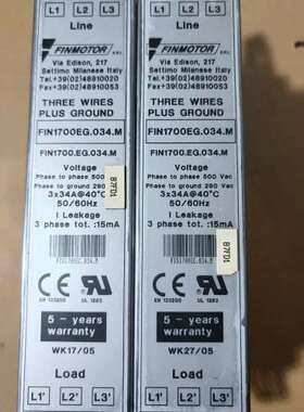 议价FINMOTOR三相电源滤波器 FIN1700EG.034.