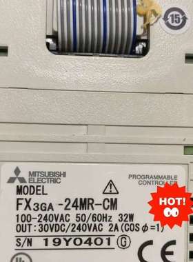 议价95新plc   fx3ga-24mr拆机，正品，功能