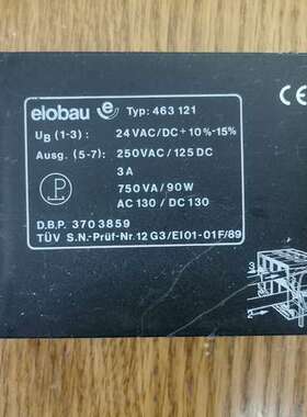议价二手拆机德国ELOBAU爱乐宝安全继电器模块 463121，