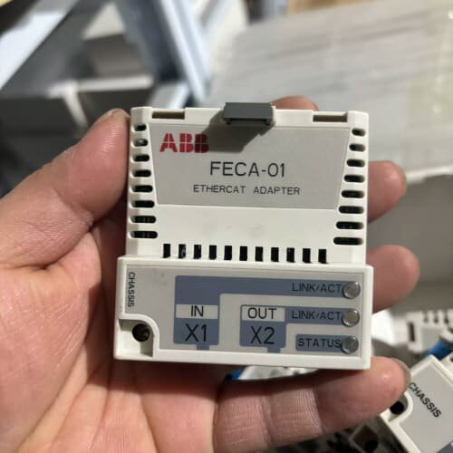 议价出ABB变频器FECA-01以太网适配器，轻微使用痕迹，