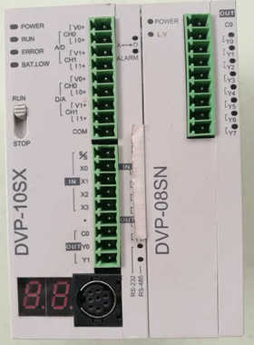 议价拆机台达DVP10SX11R，模块DVP08S