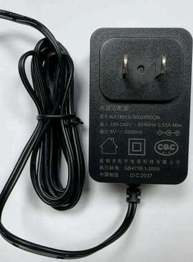 议价6V2A电源适配器全新原装6V2000mA 中国规扁插 输出