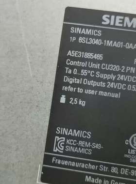 议价控制单CU320-2PN.6SL3040-1MA01