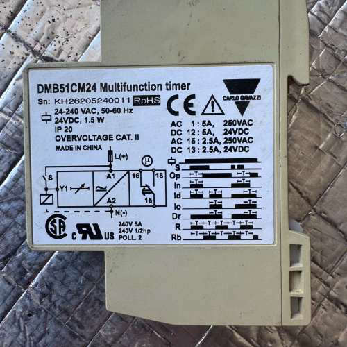 议价瑞士佳乐时间继电器DMB51CM24，多功能型号，24-24