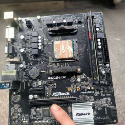 议价华擎A320M-HDV主板带m.2接口，配套挡板，成色漂亮，