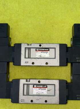 议价拆机SMC双线圈电磁阀VF5220-5DZ 24VDC带灯